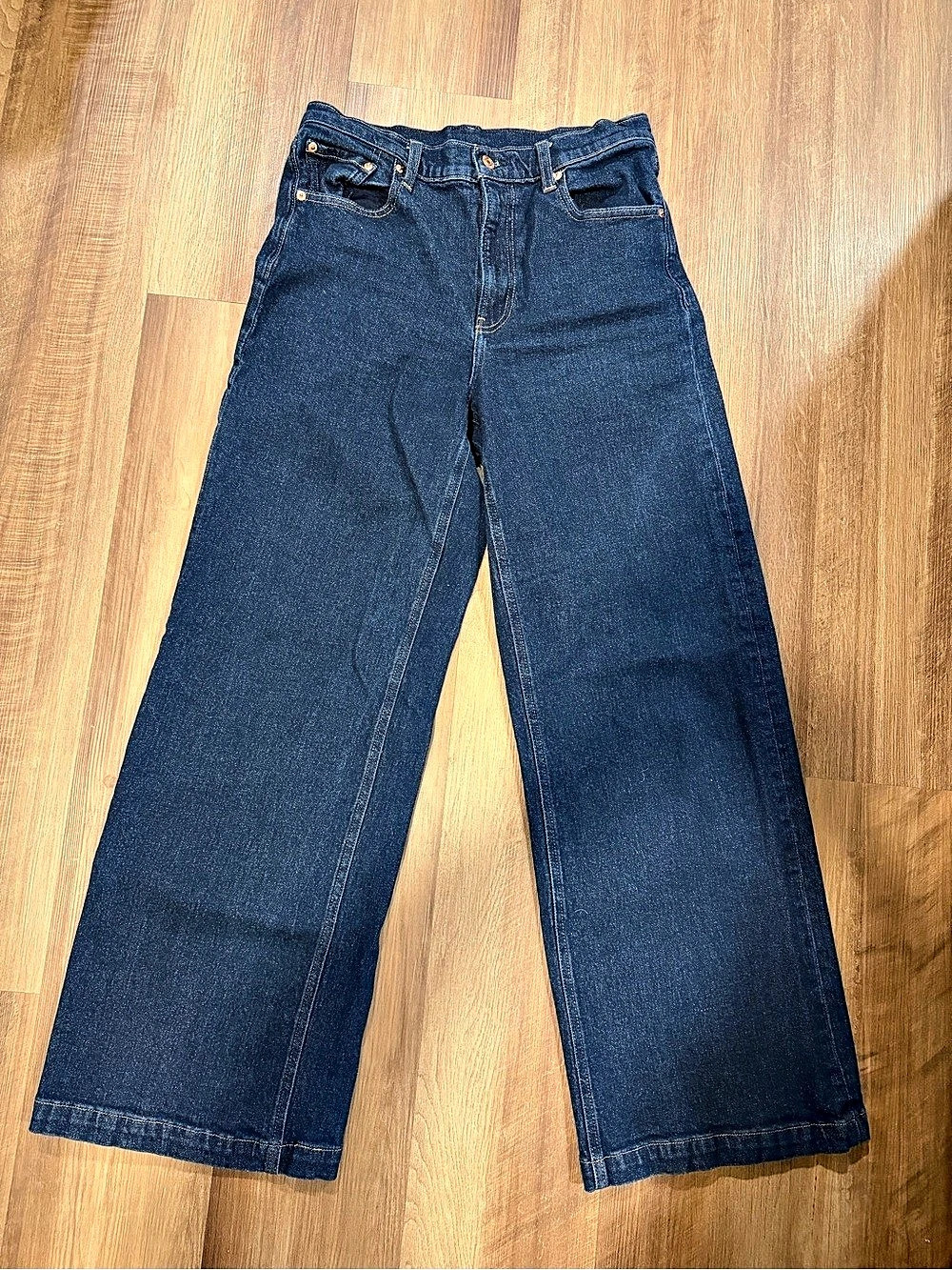 Gap High Rise Stride Jeans Bootcut Blue Waist 30